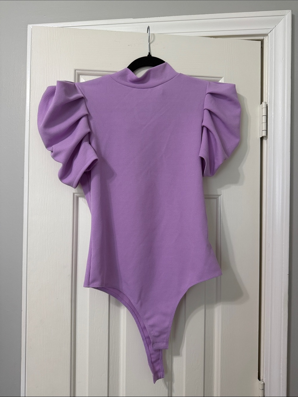 TCEC Lilac Puff-Sleeve One-Piece Bodysuit